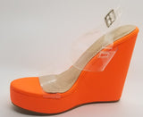 Neon Orange Slice Wedge