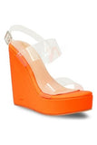 Neon Orange Slice Wedge