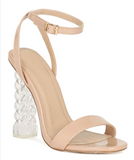 Nude Patent Sandal