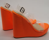 Neon Orange Slice Wedge