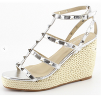 Silver Studded Wedge